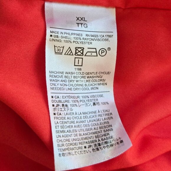 Banana Republic Ruffled Hem Peach Spaghetti Strap Maxi Dress XXL - Picture 7 of 7